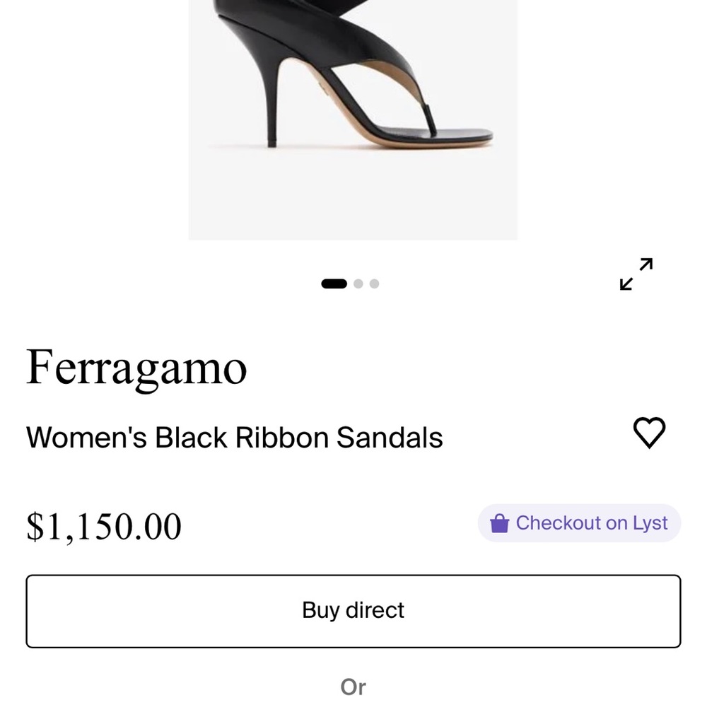Salvatore Ferragamo Black High Heel Sandals - Picture 2 of 8